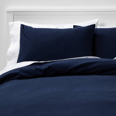 New - Room Essentials Duvet Cover Set Solid Lightweight Versatile OEKO-TEX Room EssentialsBullseye Deals