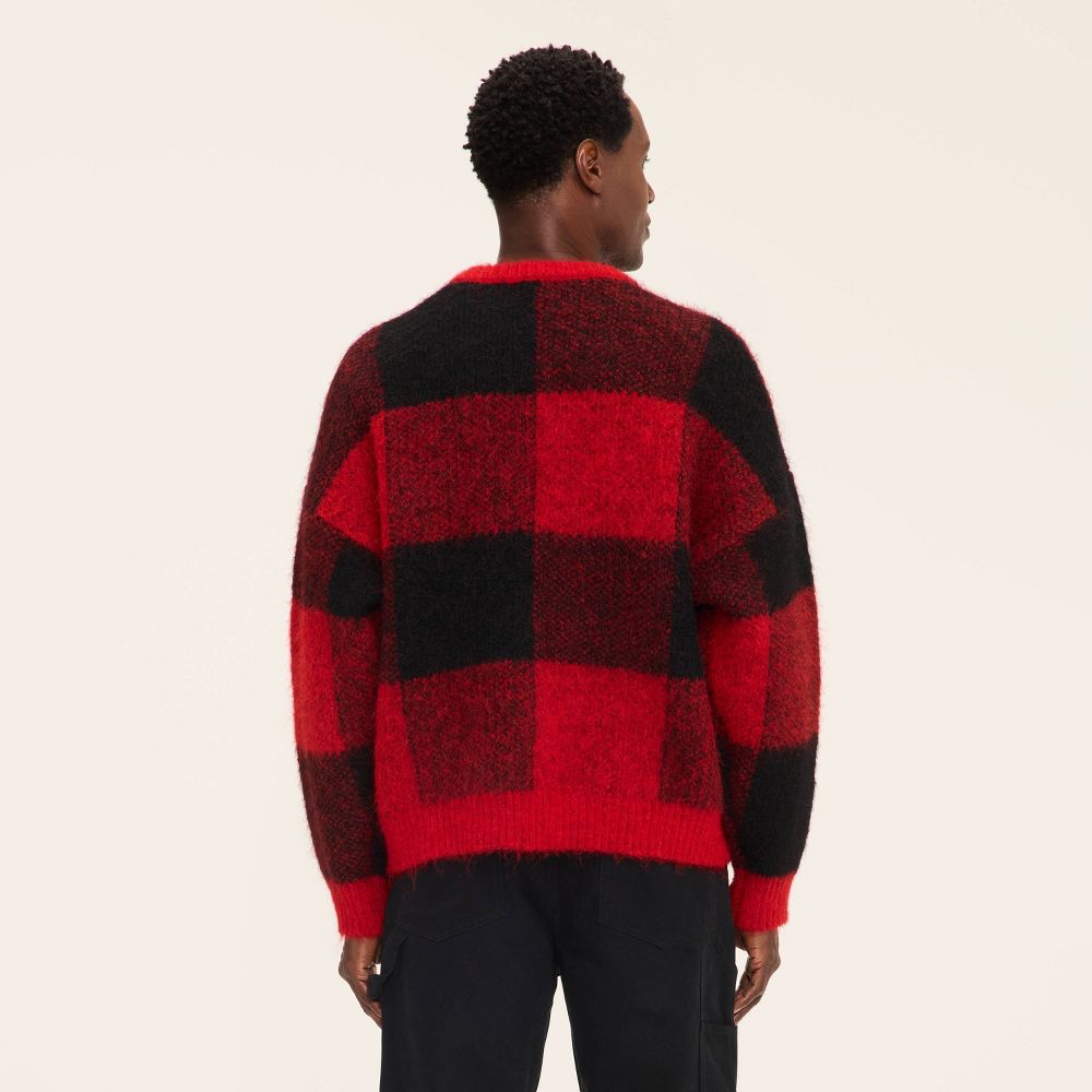 New - Adult Buffalo Check Pullover Sweater - Woolrich x Target Red/Black M