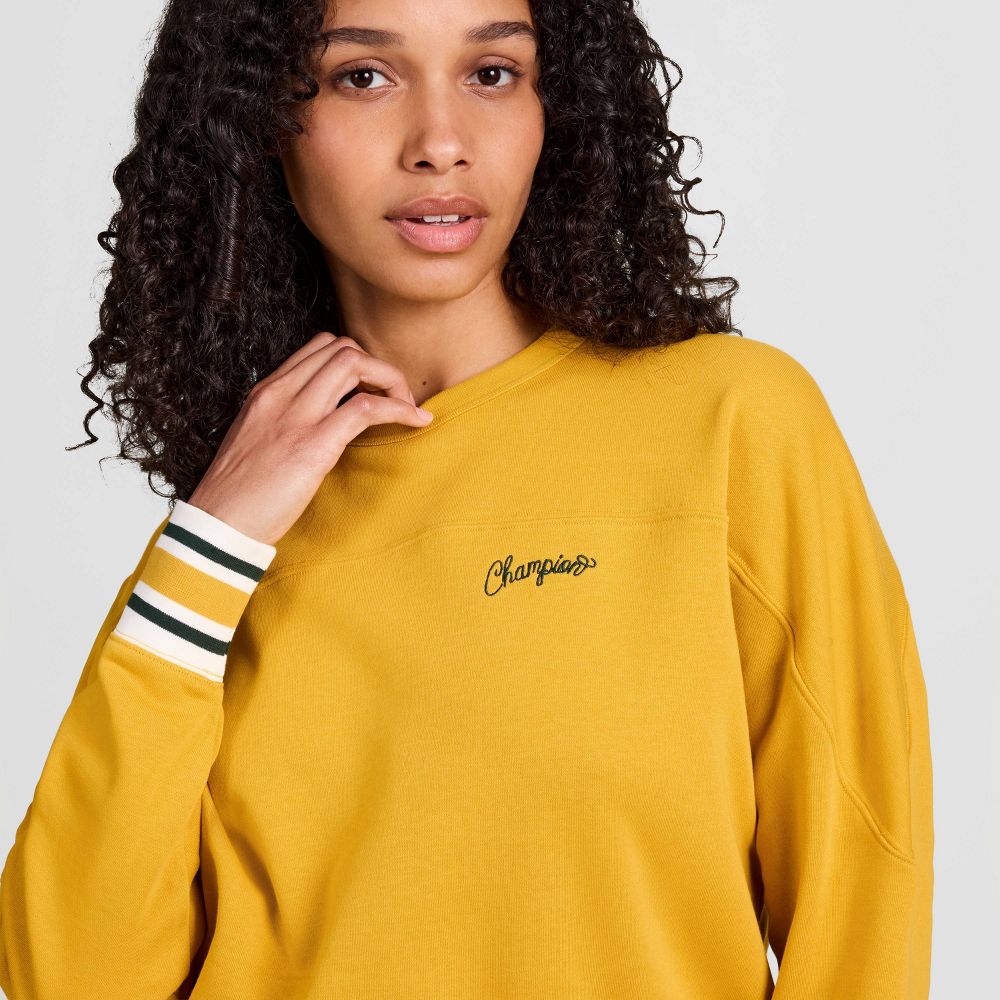 New - Champion Women's French Terry Sweatshirt - Yellow XXL