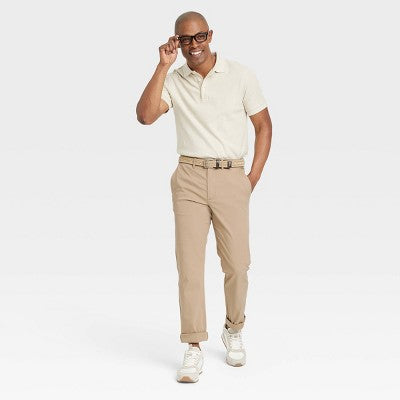 New - Goodfellow & Co Mens Slim Straight Chino Pants Quick Dry Stain Wrinkle Resistant Goodfellow & CoBullseye Deals