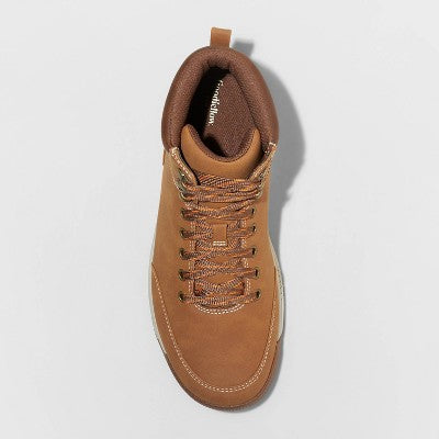 New - Goodfellow & Co Men's Hiker Boots Lace-Up Faux Leather Outdoor Hiking Boots Goodfellow & CoBullseye Deals
