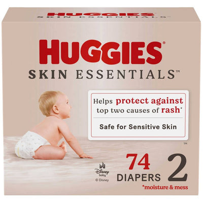 Open Box - Huggies Skin Essentials Luxury Diapers  - Size 2 - 74ct
