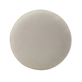 19" Round Pouf Ottoman Cream - WOVENBYRD WOVENBYRDBullseye Deals