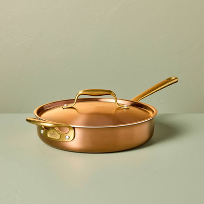 New - 4qt 11" 2pc Stainless Steel Fry Pan Copper - Hearth & Hand™ with Magnolia