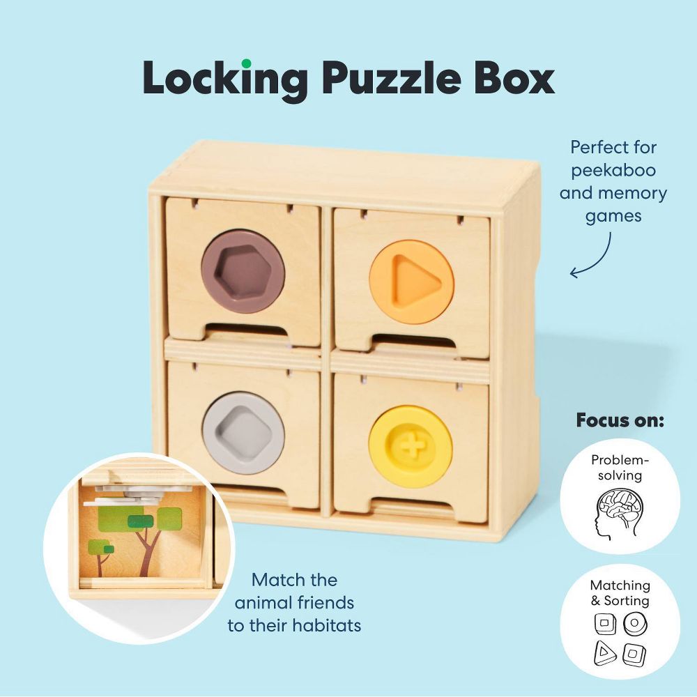 New - KiwiCo Activity Play Center 24m+ - Peek-a-Zoo Puzzle Box 10pc