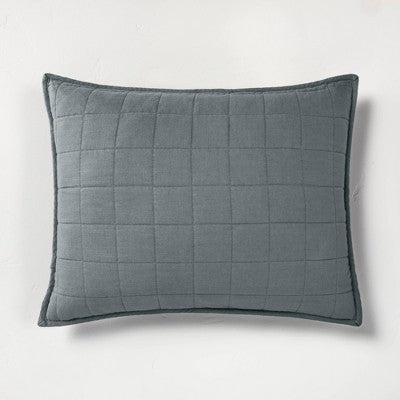 New - Casaluna Pillow Sham Linen-Blend OEKO-TEX Quilted CasalunaBullseye Deals