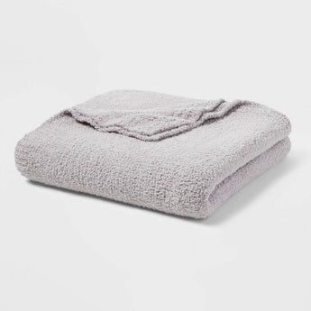 New - Full/Queen Cozy Chenille Bed Blanket Gray - Threshold - Secondipity