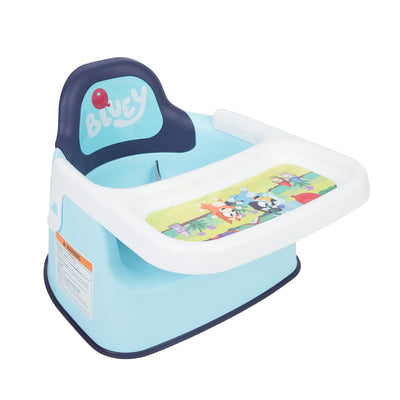 New - The First Years Bluey Mealtime Booster Seat - Toddler Feeding Seat - Blue/White