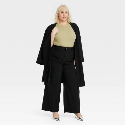 New - Women's High-Rise Wide Leg Pants - Ava & Viv Ava & VivBullseye Deals