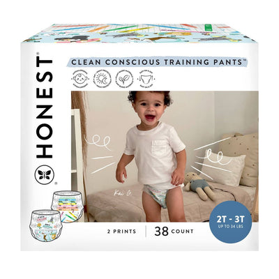 Open Box - The Honest Company Clean Conscious Disposable Training Pants- Size 2T/3T - 38ct