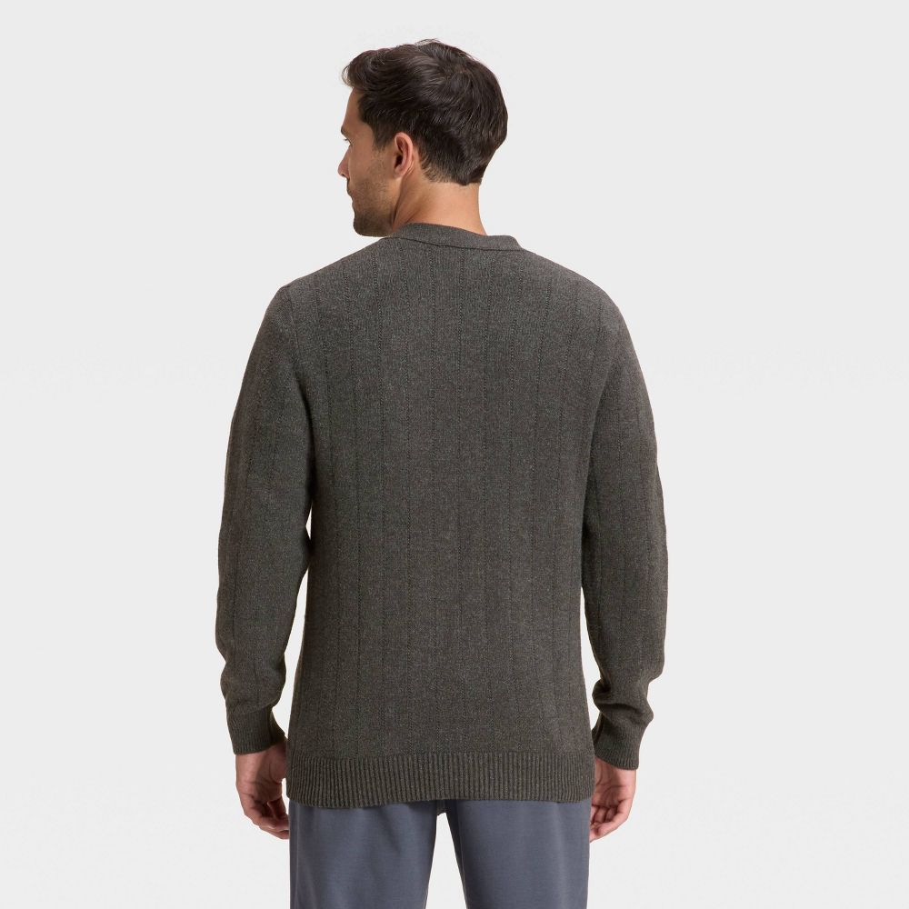 Open Box - Men's Soft Knit V-Neck Cardigan Sweater - Goodfellow & Co™ Dark Gray M