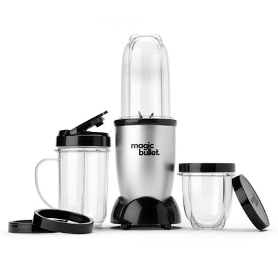 New - Magic Bullet Personal Blender Set: Bullet Mixer for Smoothies, 250W, Stainless Steel Blades, Dishwasher-Safe Parts