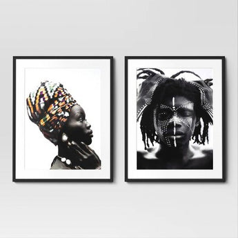 New - 24" x 30" 2pc Cultural Framed Wall Posters - Threshold ThresholdBullseye Deals