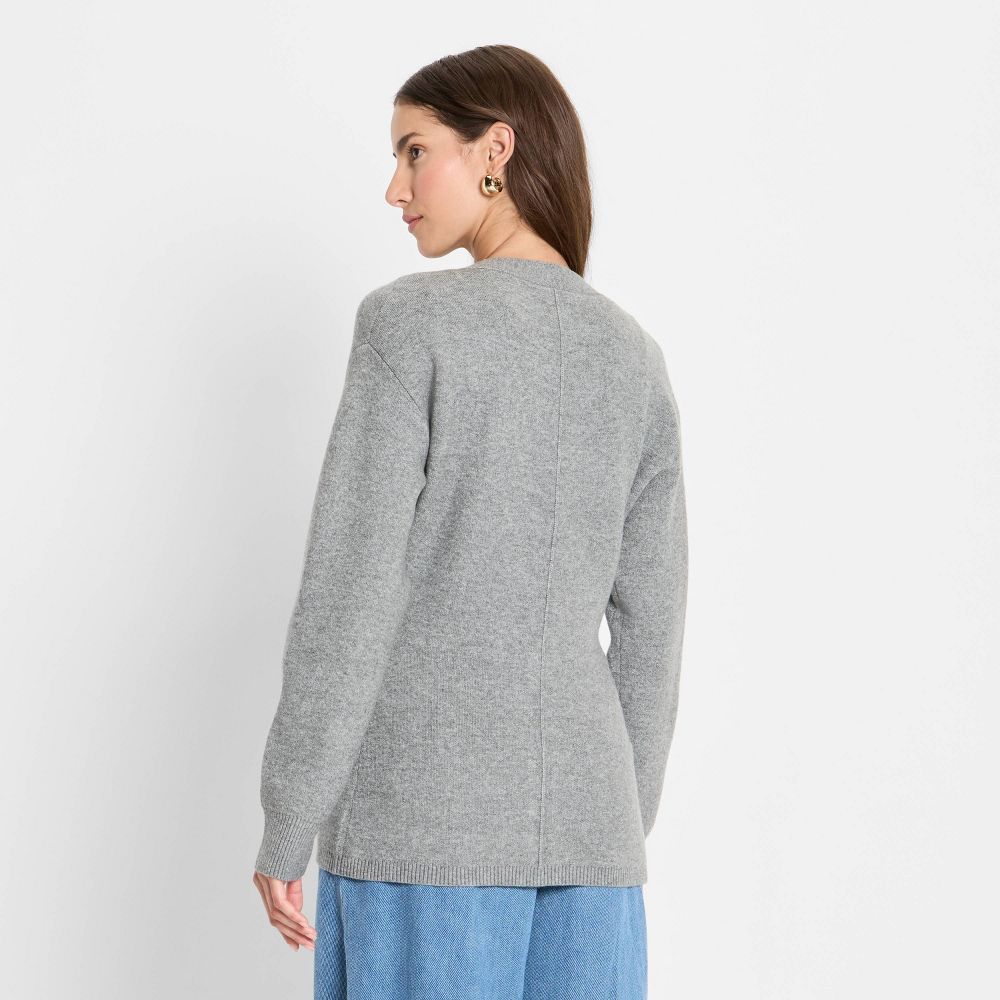 New - Women's Nipped Waist Cardigan - Future Collective Gray S