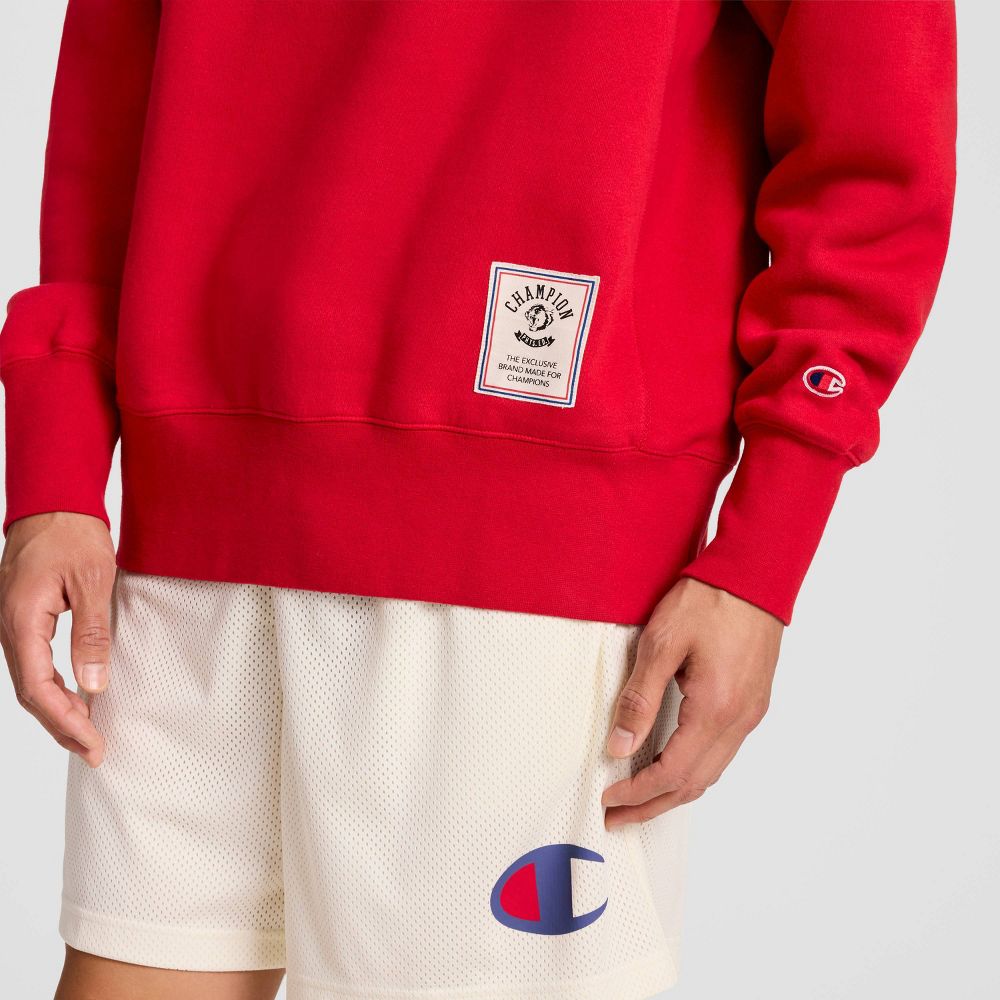 New - Champion Men's Double Ribbed Sweatshirt - Lava Falls S