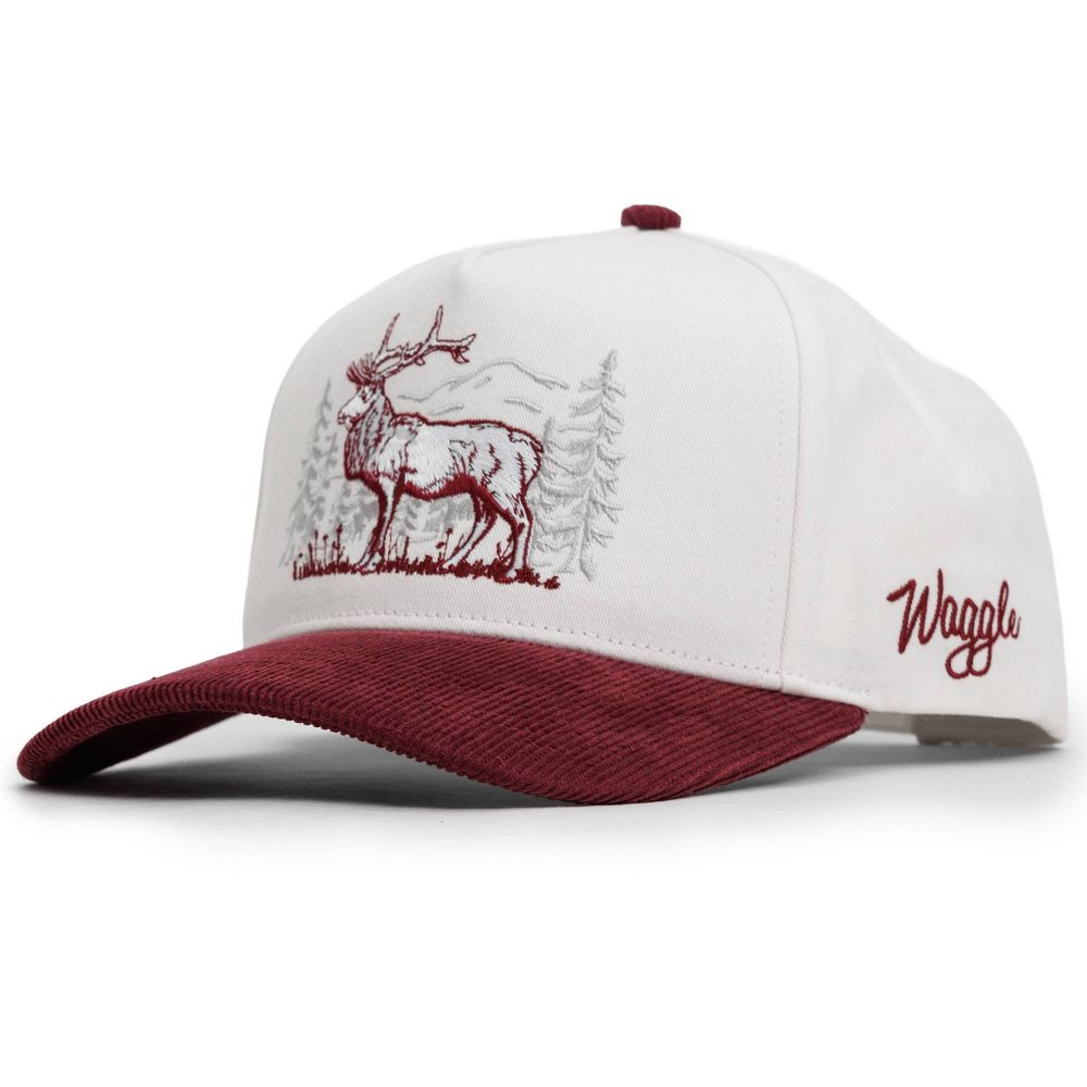 New - Waggle Adult Cotton Baseball Hat -  Yukon Corduroy Brim