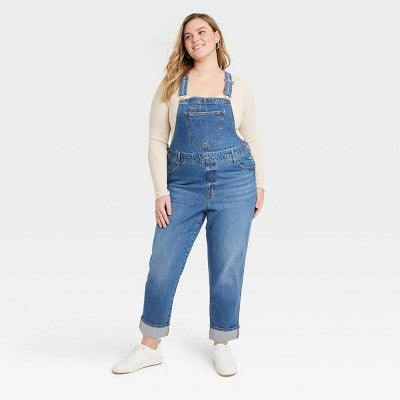 New - Universal Thread Women's Denim Overalls Sleeveless Skinny Leg Jumpsuits Universal ThreadBullseye Deals