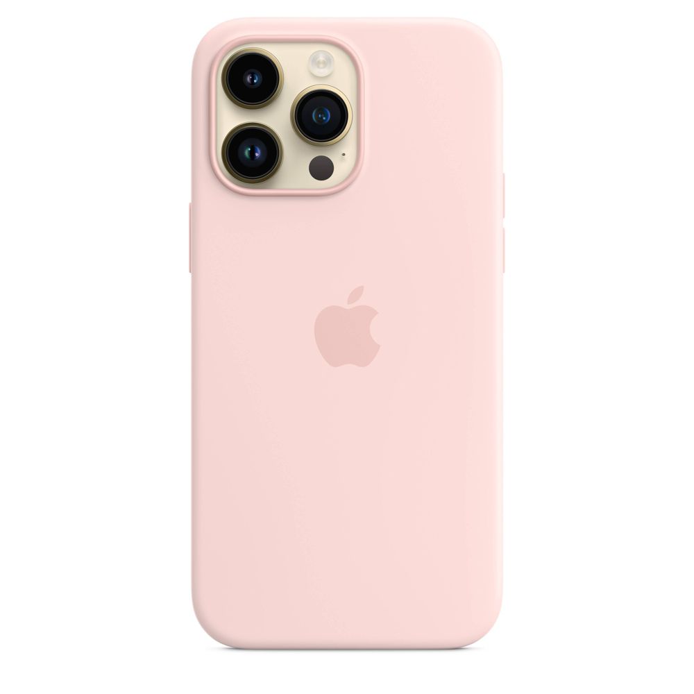 New - Apple iPhone 14 Pro Max Silicone Case with MagSafe - Chalk Pink
