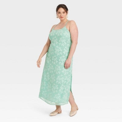 New - A New Day Women's Jacquard Maxi Summer Slip Dress Sundress A New DayBullseye Deals