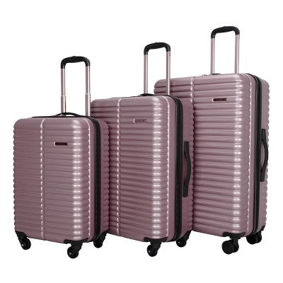 Skyline 3pc Hardside Checked Spinner Luggage Set SkylineBullseye Deals
