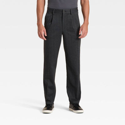 New - Men's Plaid Dress Trousers - Goodfellow & Co™ Dark Gray 36x32