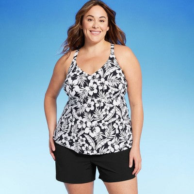 Lands' End Women's Swim Shorts Swimwear Bottom Board Shorts Swimsuits UPF 50+ Lands' EndBullseye Deals