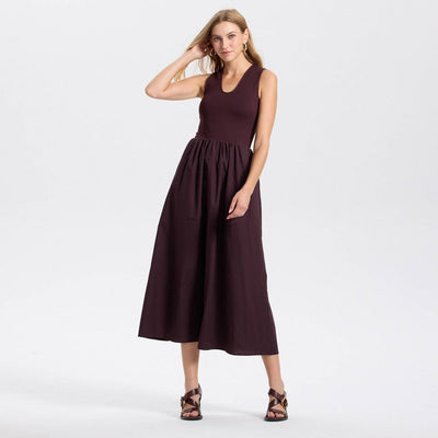 New - Women's Midi A-Line Dress - A New Day™ Dark Purple XS