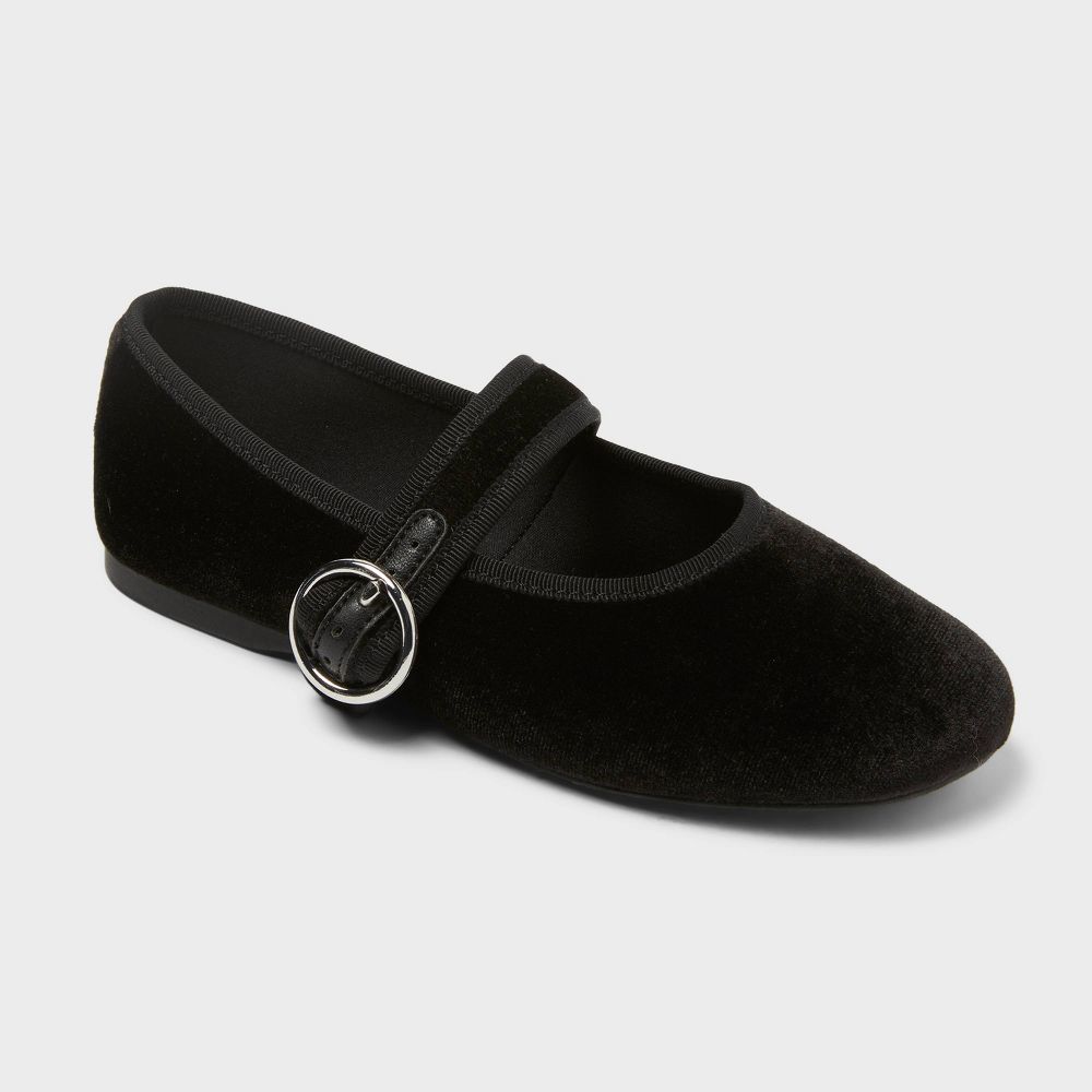 Open Box - Kids' Quilla Ballet Flats - art class™ Black 1