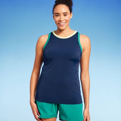 New - Lands' End Women's High Neck Tankini Swimwear Tank Top UPF 50+ Lands' EndBullseye Deals