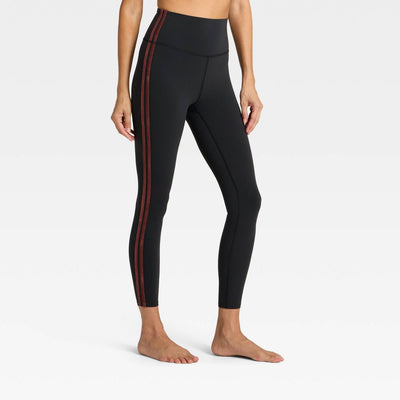 New - Women's Everyday Soft High-Rise Piped 7/8 Leggings - All In Motion™ Black XXL