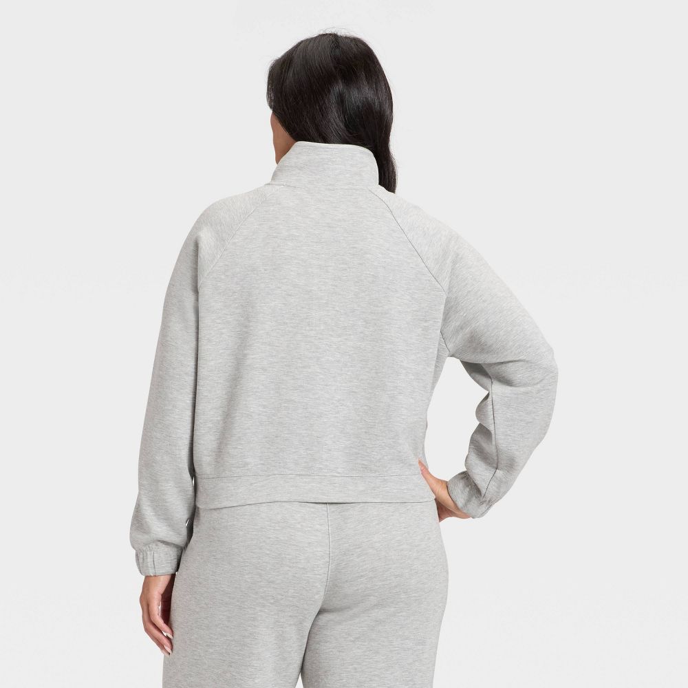 New - Women's Airy Sleek Full Zip Jacket - All In Motion™ Heathered Gray XL