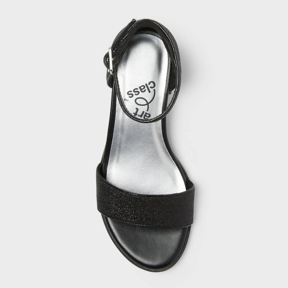 New - Kids' Fannie Heeled Sandals - art class™ Black 3