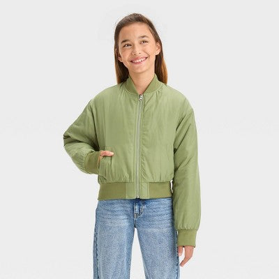 New - Art Class Kids Zip-Up Cropped Winter Heavyweight Bomber Jacket Art ClassBullseye Deals