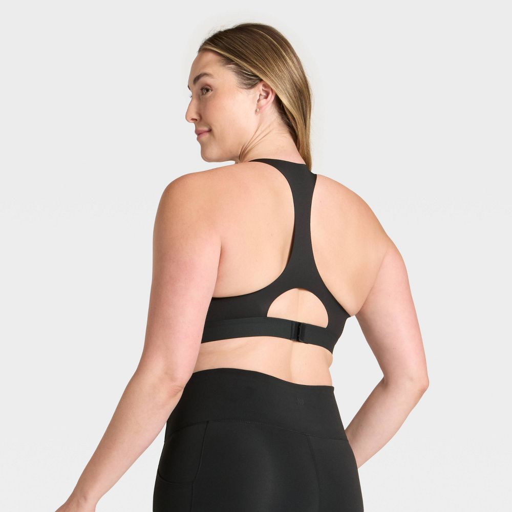 New - Women's High Support Front Zip Bra - All In Motion™ Black 36D