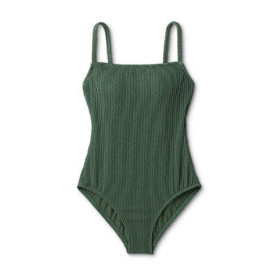 New - Kona Sol Women's Pucker One Piece Swimsuit High Coverage Textured Kona SolBullseye Deals