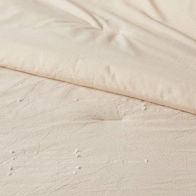 New - Threshold Comforter Set Cotton Decorative Clipped Year-Round ThresholdBullseye Deals