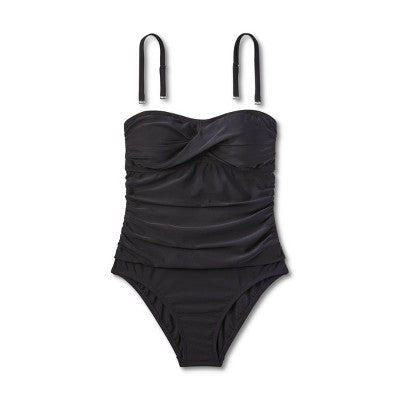 New - Kona Sol Women's Bandeau One Piece Swimsuit Tummy Control Swimwear Kona SolBullseye Deals