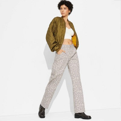 New - Women's Mid-Rise 90's Relaxed Straight Pants - Wild Fable Wild FableBullseye Deals