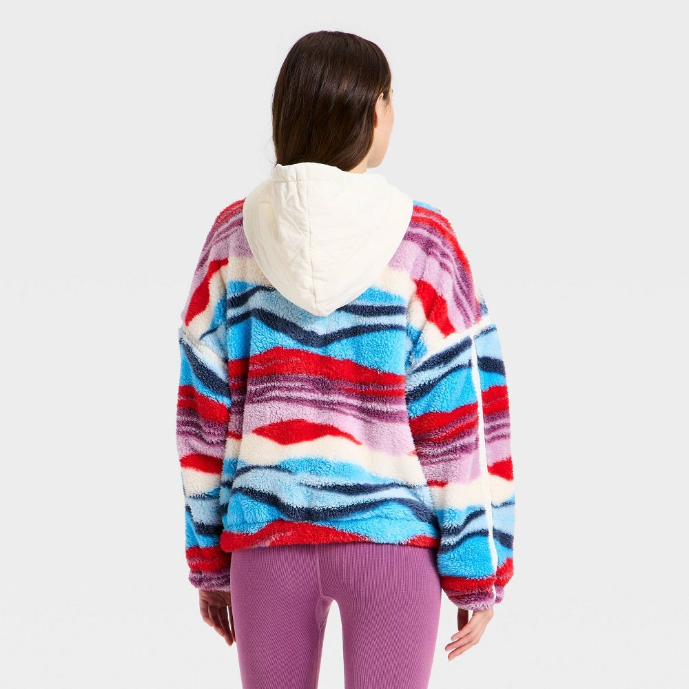 Open Box - Women's Contrast High Pile 1/2 Zip Jacket - JoyLab™ Scenic Print XXS
