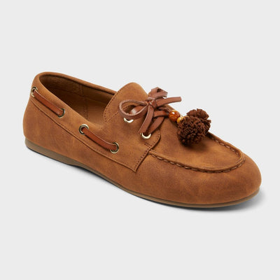 New - Women’s Midge Flats with Memory Foam Insole - Universal Thread™ Chestnut 9.5