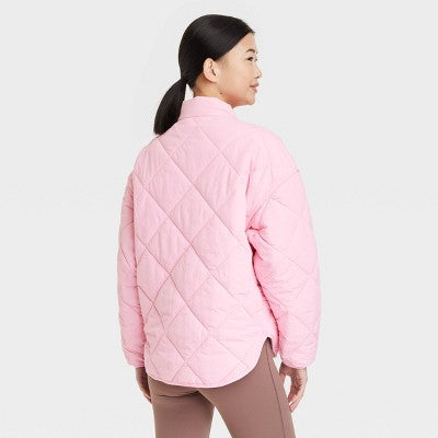 New - All In Motion Women's Zip-Up Winter Lightweight Puffer Jacket Relaxed Fit All In MotionBullseye Deals