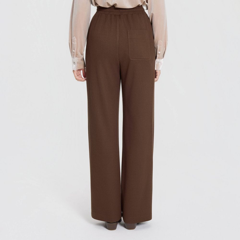 New - Women's Texture Pull-On Pants - Universal Thread™ Dark Brown XL