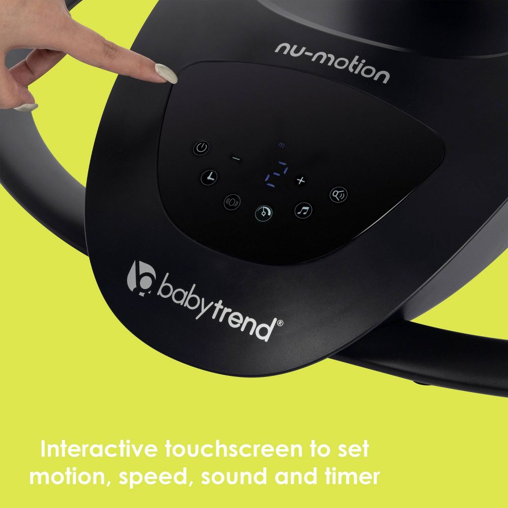 New - Baby Trend Nu-Motion Infinity Swing with Interactive Display - Midnight Black