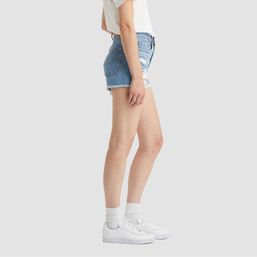 New - Levi's 501® Original Fit High-Rise Women's Jean Shorts - Quiet Riot 31: Denim, Fly Button
