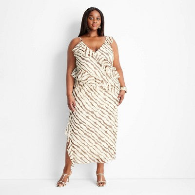 New - Future Collective with Jenee Naylor Women's Ruffle Maxi Dress Future Collective with Jenee NaylorBullseye Deals