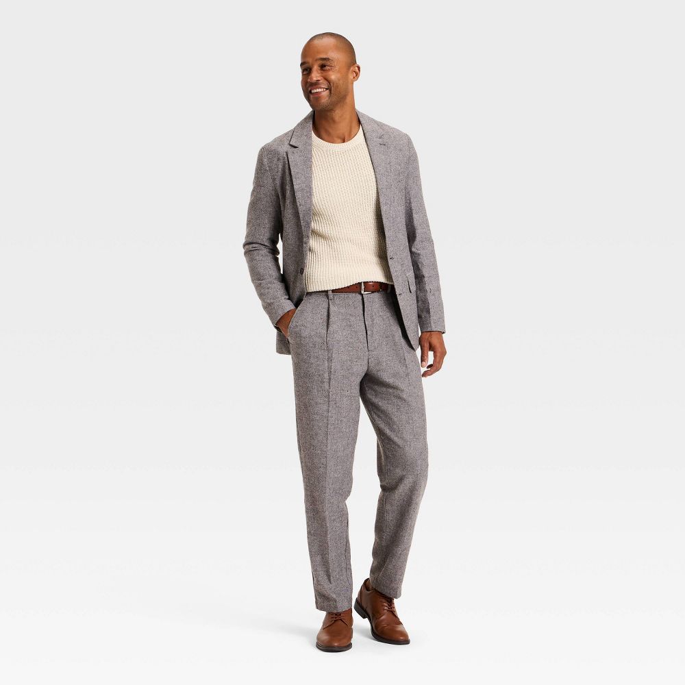 New - Men's Relaxed Leg Tweed Dress Pants - Goodfellow & Co™ Gray S