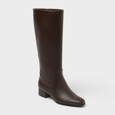 New - Women’s Wide Width & Calf Rhi Boots with Memory Foam Insole – Universal Thread™ Brown 6.5WC