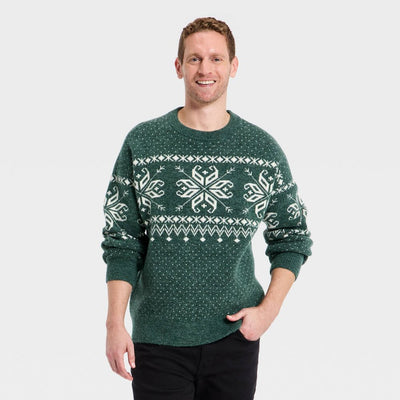 New - Men's Fair Isle Sweater - Goodfellow & Co™ Green S