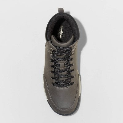 New - Goodfellow & Co Men's Hiker Boots Lace-Up Faux Leather Outdoor Hiking Boots Goodfellow & CoBullseye Deals