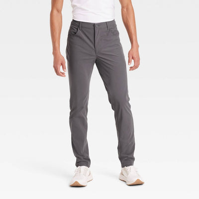 New - Men's 360 Lifestyle Slim Fit 5-Pocket Pants - All In Motion Dark Gray 32x30: Moisture Wicking, UPF 50+
